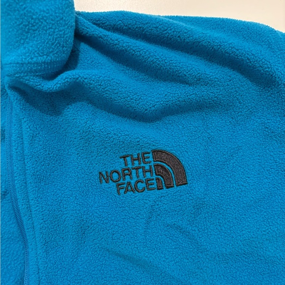 North Face Bright Blue Half Zip Fleece Pullover Sweater Men’s Size Medium - Picture 5 of 6